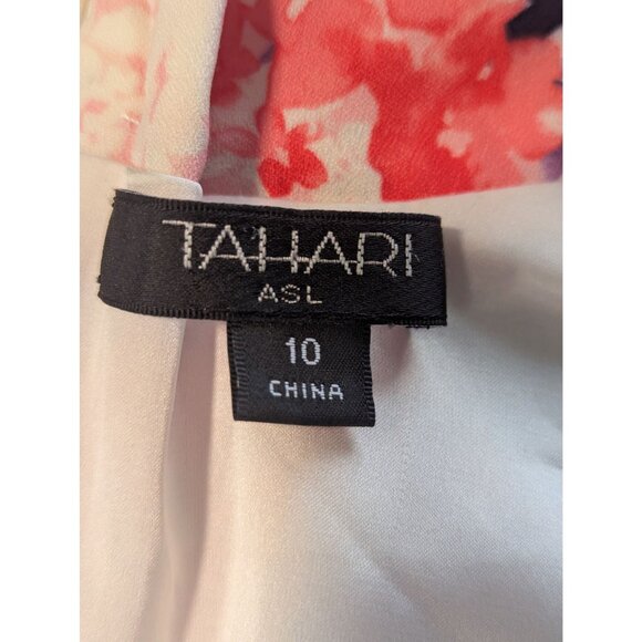 Tahari Halter Maxi Dress Womens Sz 10 Pleating Flowy Glam Event Wedding Feminine - Picture 11 of 13